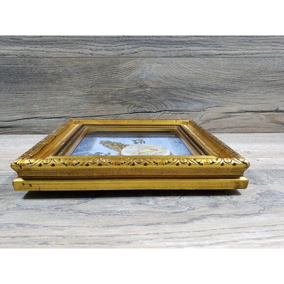 Fragonard Limoges Hand Painted Porcelain Cameo Shadowbox Framed - Picture 4 of 7